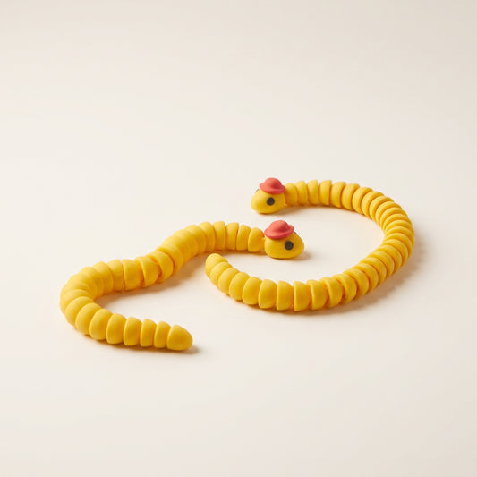 Yellow FlexiSnake – Articulated Toy