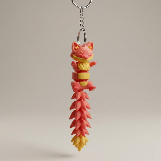 Cute Fox Keychain – Articulated Flexi Charm