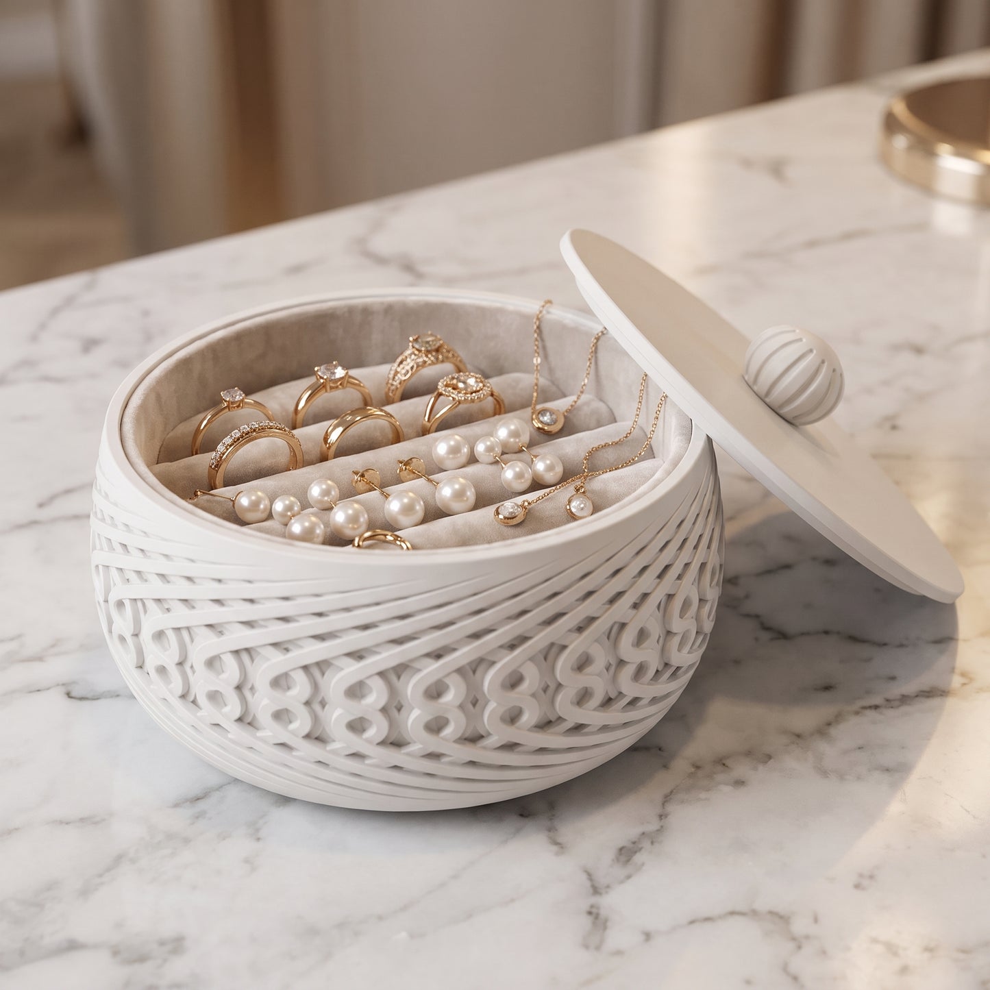 Modern Decorative Storage Box with Lid | Minimalist Organizer