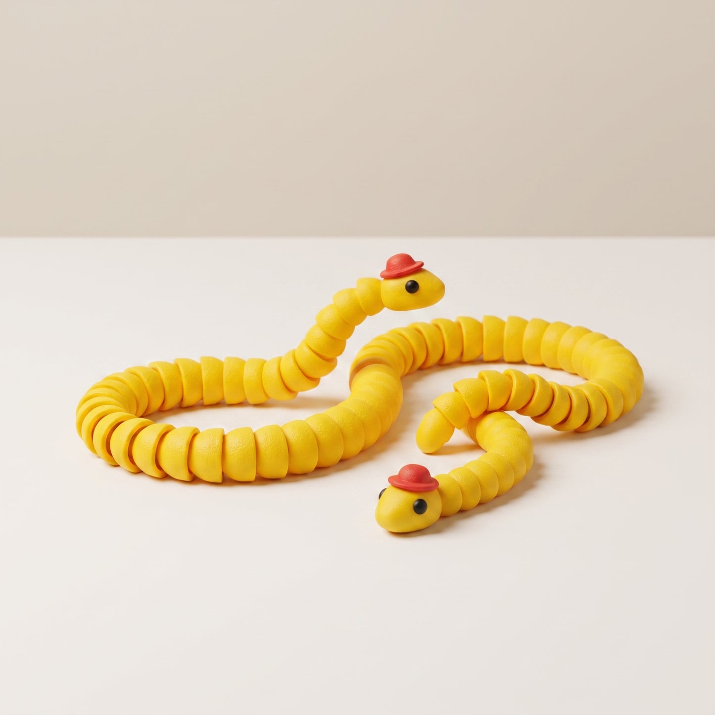 Yellow FlexiSnake – Articulated Toy