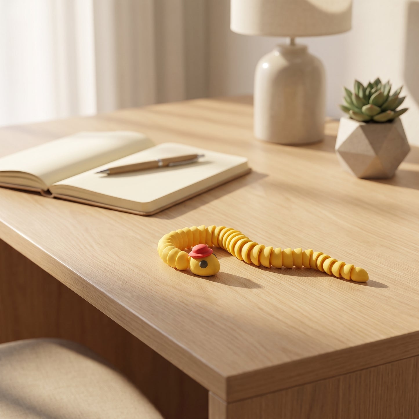 Yellow FlexiSnake – Articulated Toy