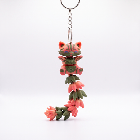 Fluffy Tail Cute Cat Keychain – Flexible Bag Charm